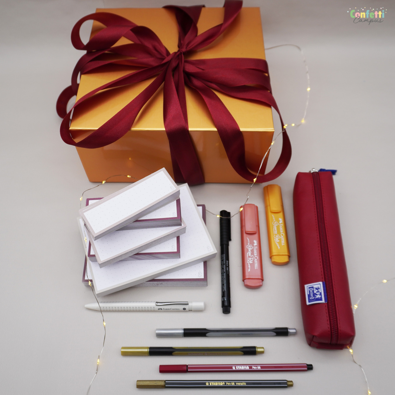 Pretty Notes & Flashcards Giftset Rood - Goud 2