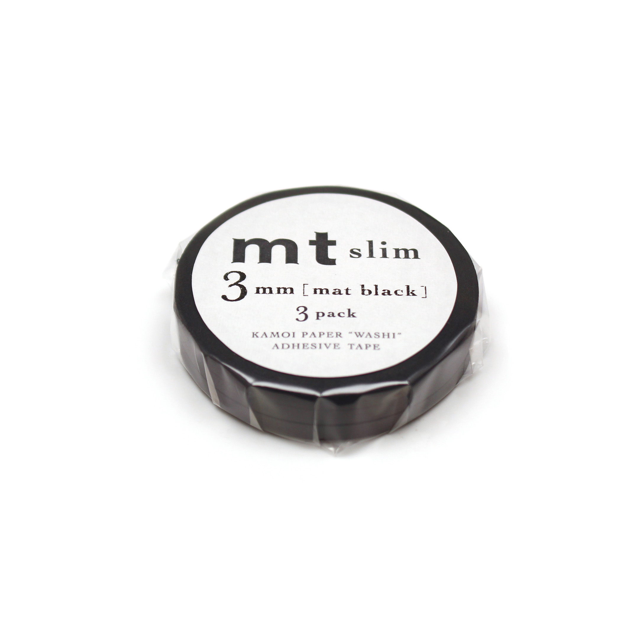 MT Washi Tape Mat Zwart - mat zwarte washitape 15 mm - Confetti Campus