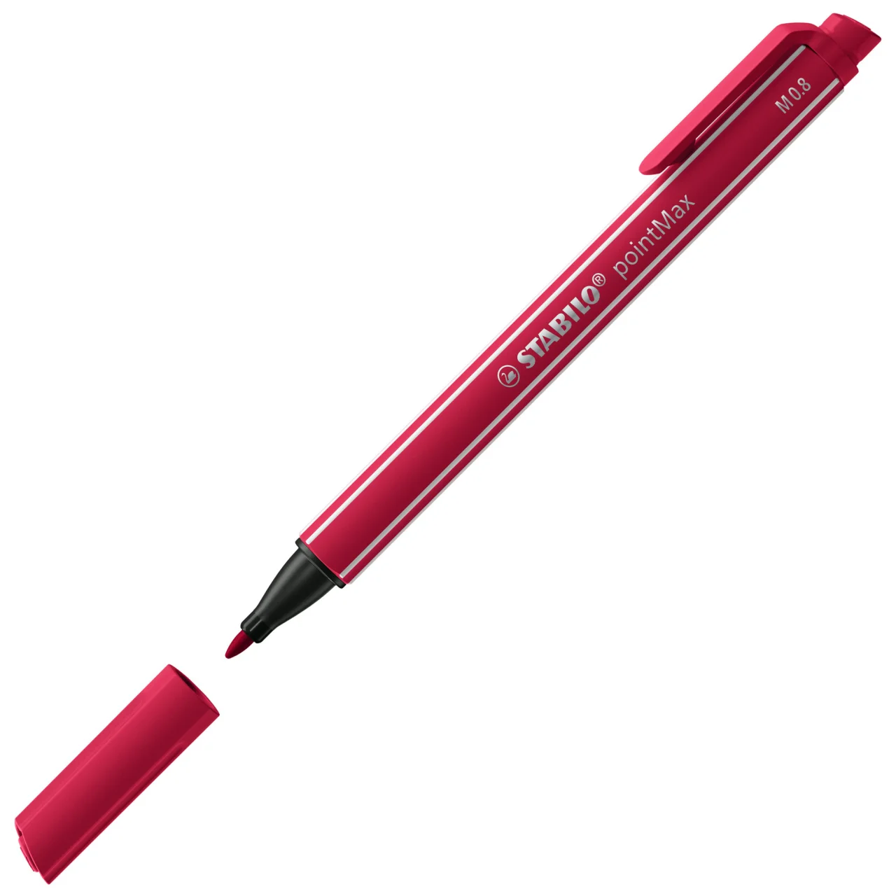 STABILO pointMax Viltschrijver Enkele Stift Donker Rood Open