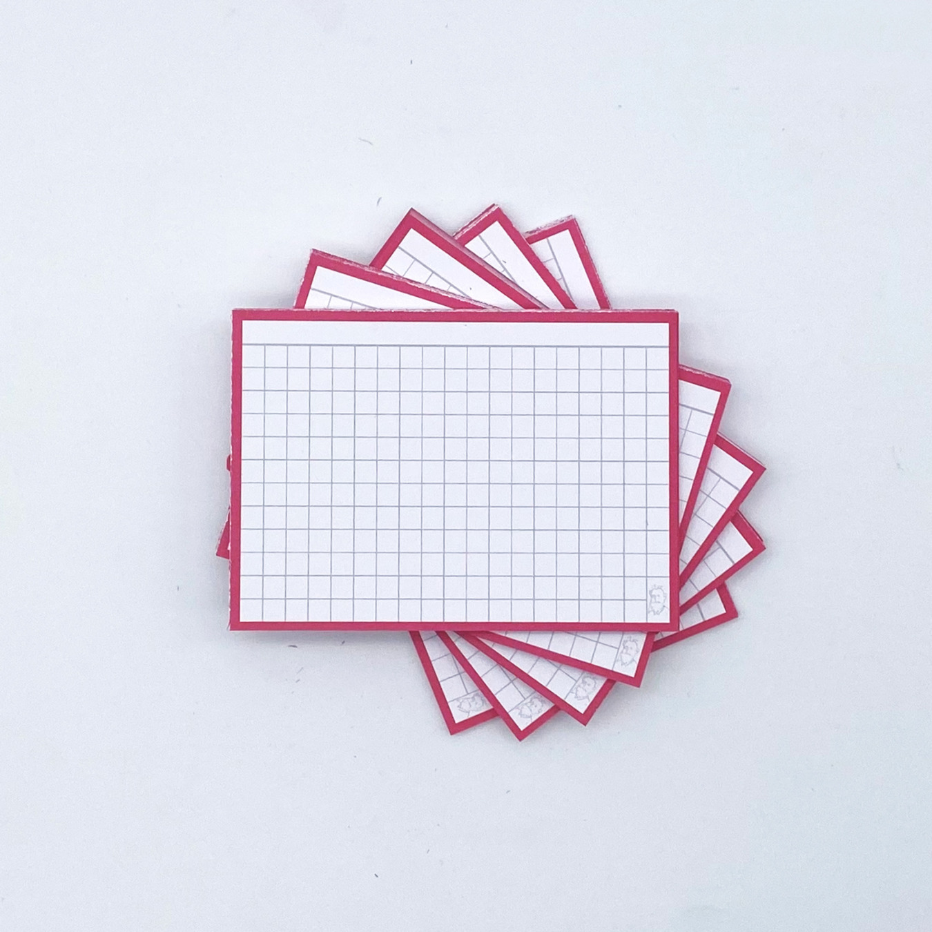 Leitner Flashcards A7 Roze geruit