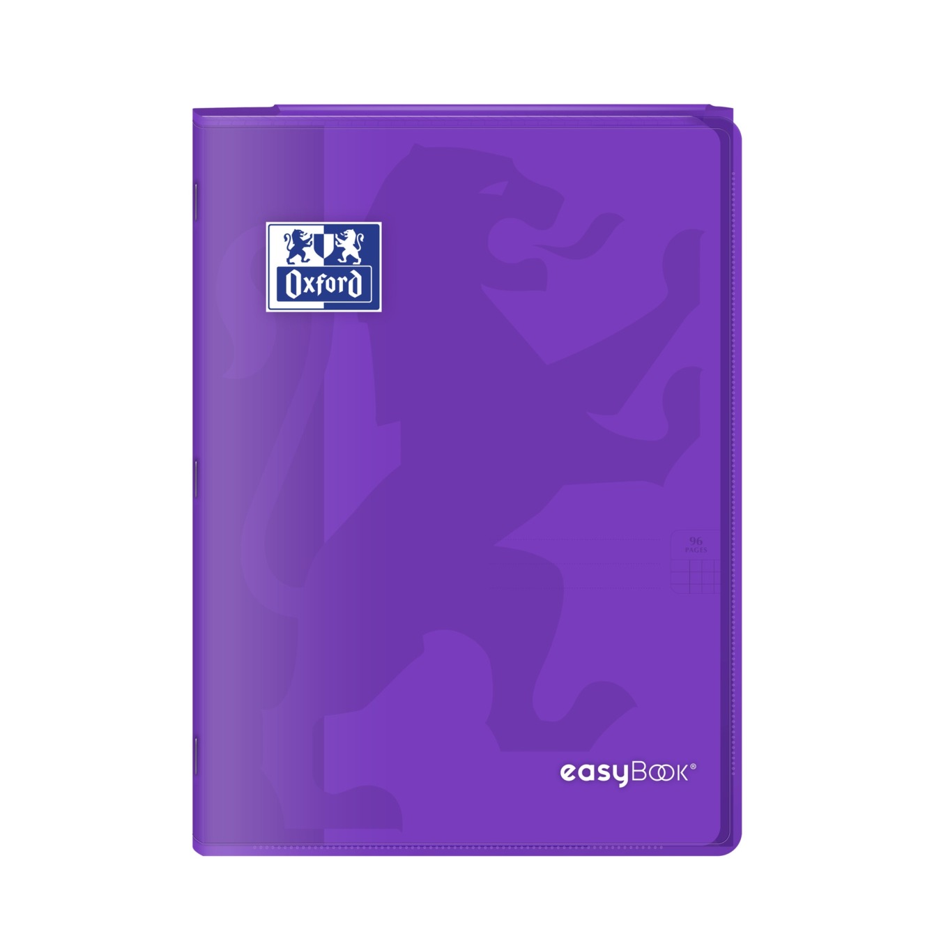 Oxford easyBook® A4 Schrift met plastic kaft Geruit 5x5 96P Paars