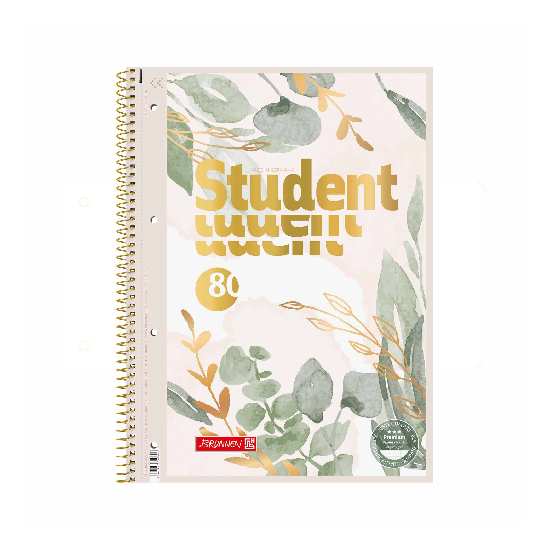 Brunnen 106792518 1067925 Student - Bloc De Notas (A4, A Rayas, Línea