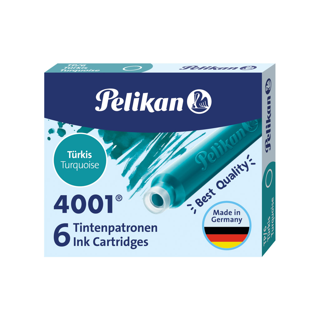 Pelikan Vulpen vulling 4001 TP/6 Turquoise