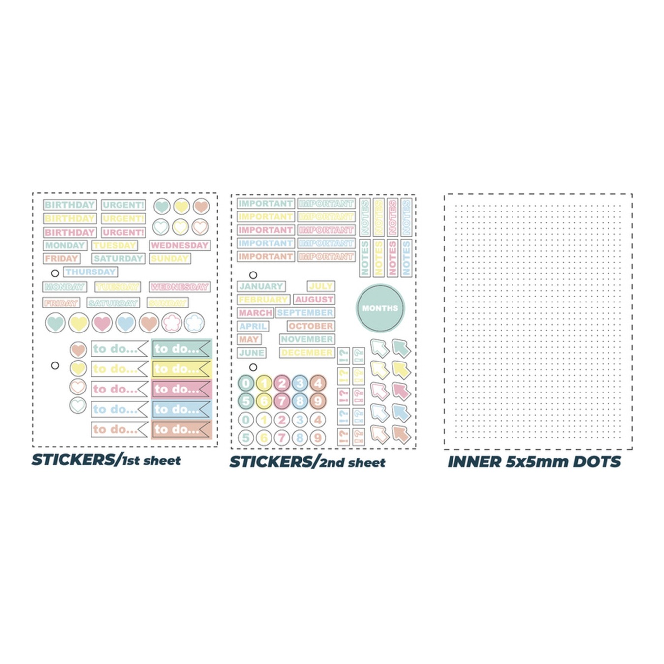 Ancor Bullet Journal Hardcover A5 Dotted Binnenkant