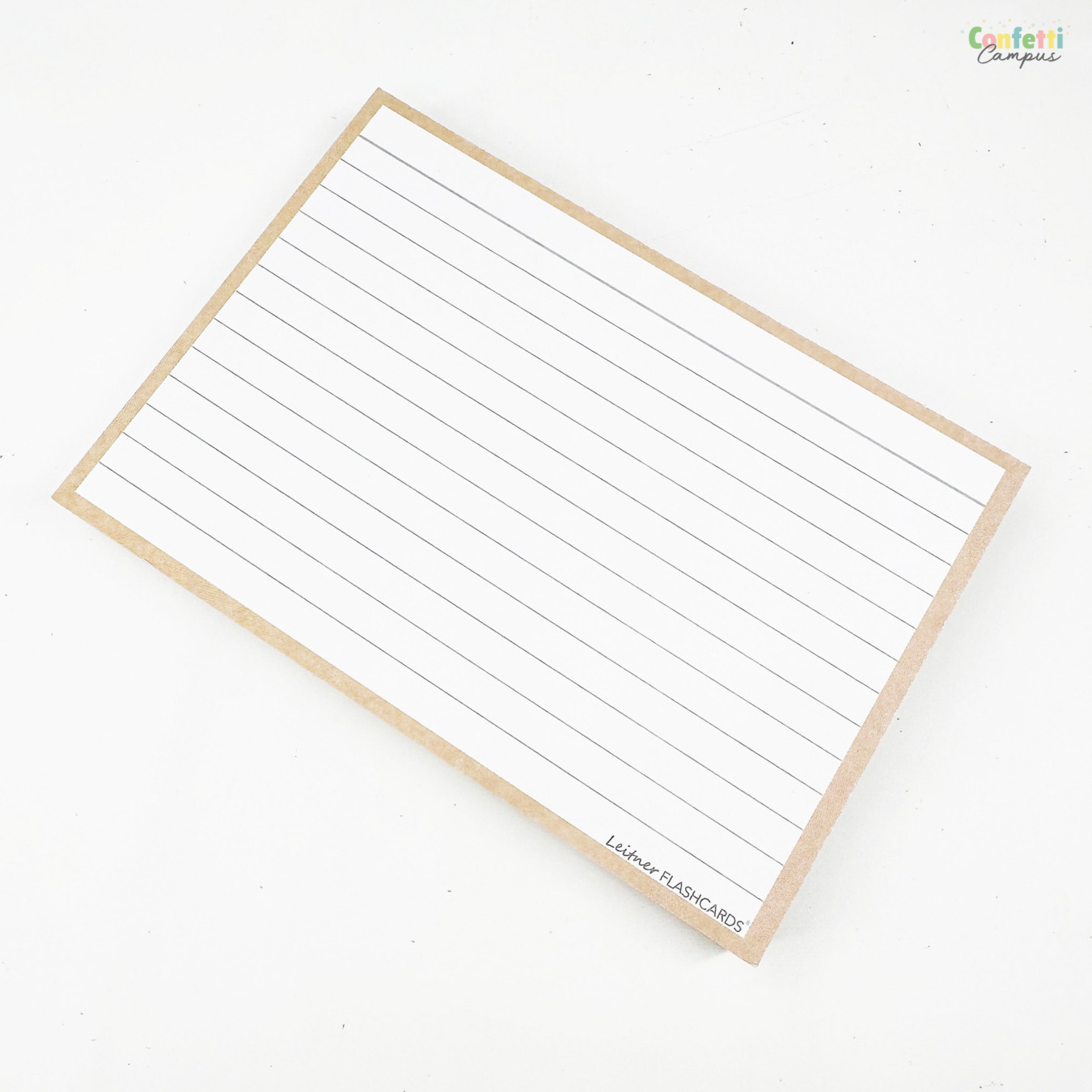 Leitner Flashcards A6 Gelinieerd Beige
