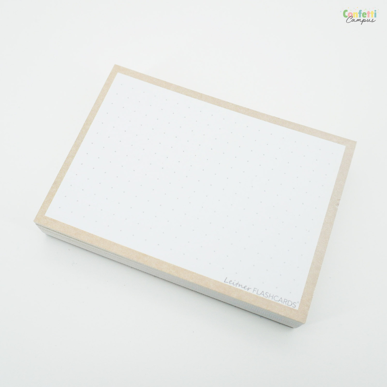 Leitner Flashcards A7 Dotted Beige