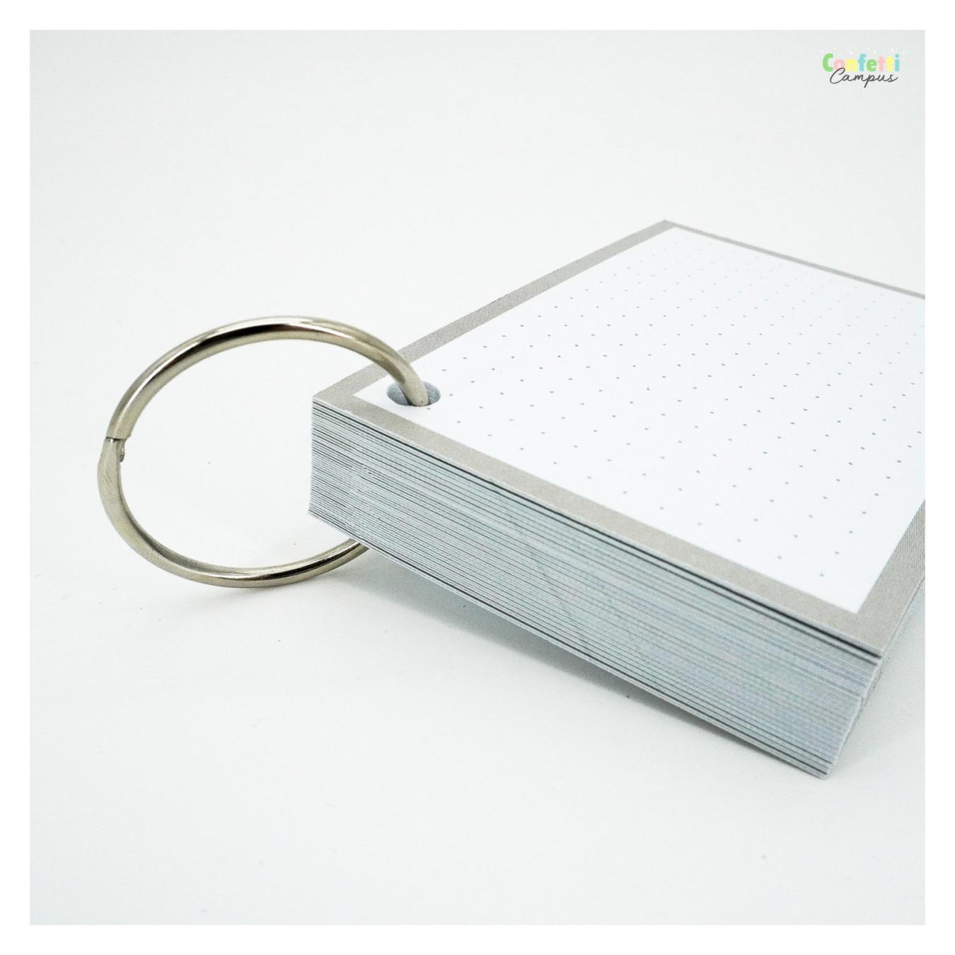 Leitner Flashcards A7 Dotted Grijs