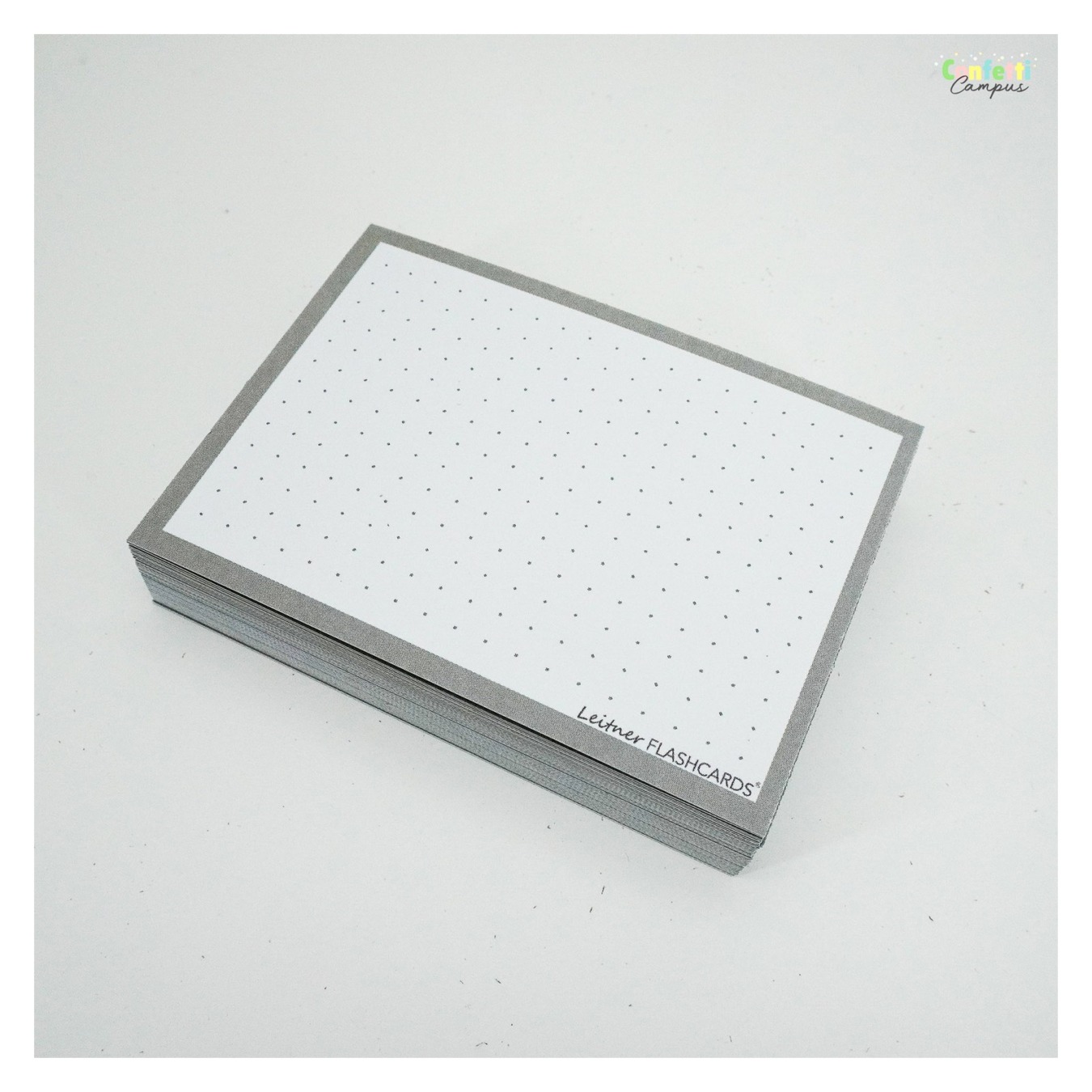 Leitner Flashcards A7 Dotted Grijs