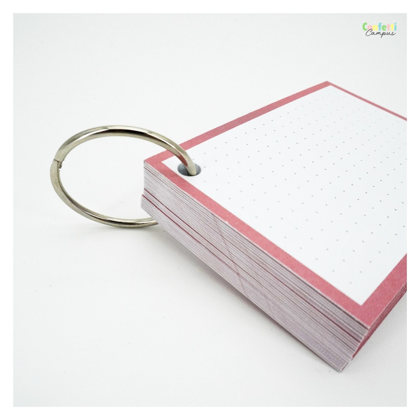 Leitner Flashcards A7 Dotted Oud Roze