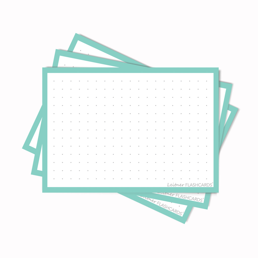 Leitner Flashcards A7 Dotted Pastel Groen