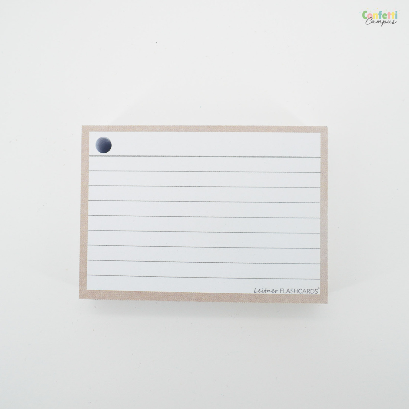 Leitner Flashcards A7 Gelinieerd Beige