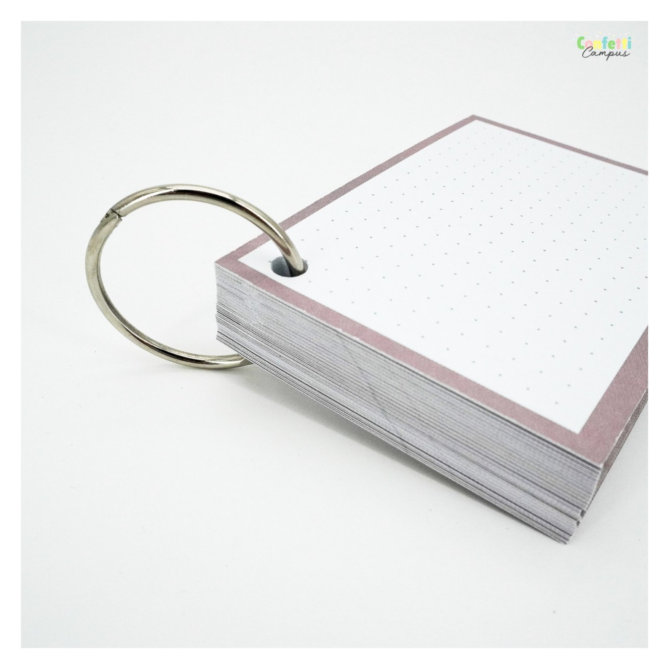 Leitner Flashcards A7 Dotted Greige
