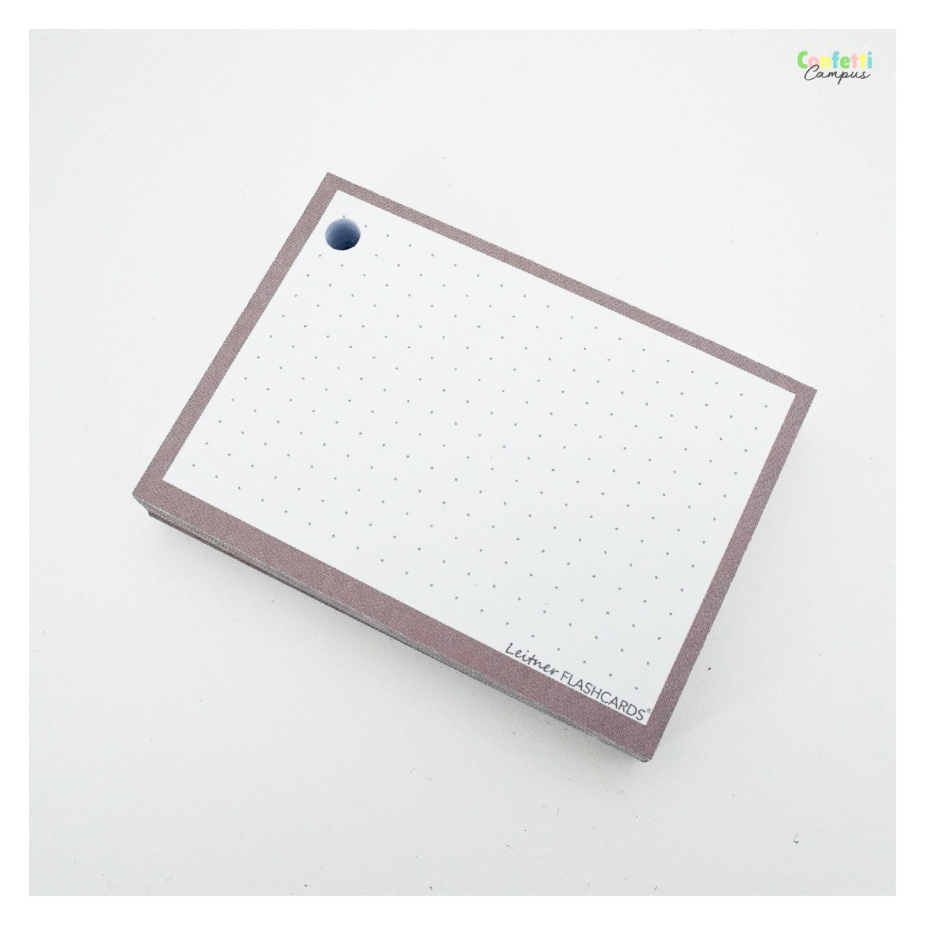 Leitner Flashcards A7 Dotted Greige