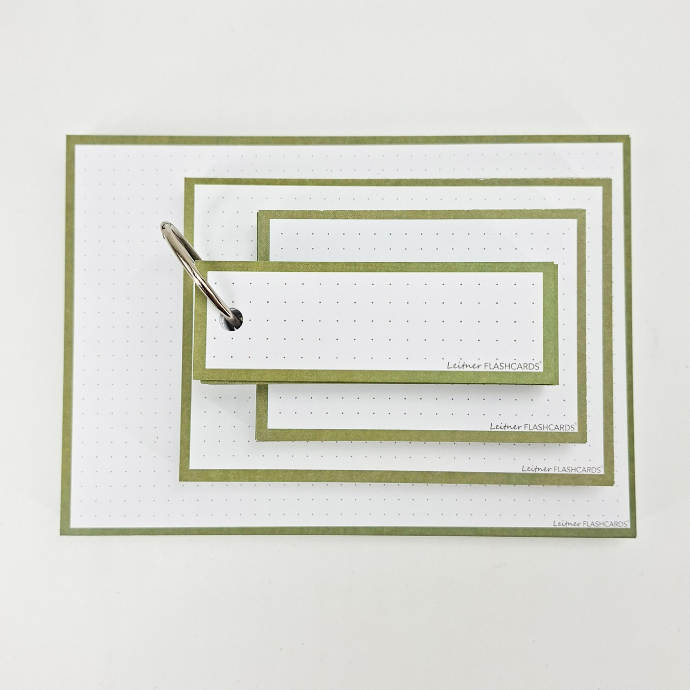 Leitner Flashcards Nature Familiefoto alle maten Groen