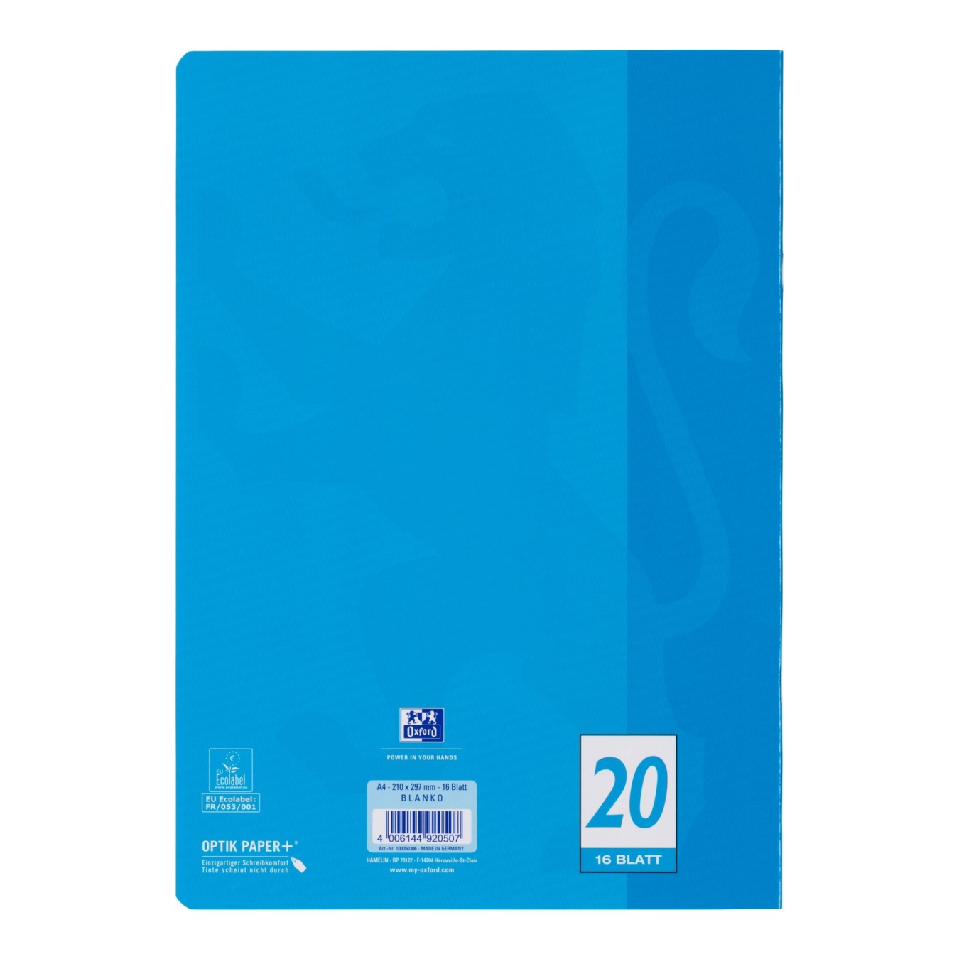 OXFORD Schoolschrift A4 Blanco 32P Blauw