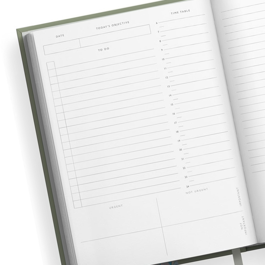 OhhDeer Daily Planner A5 Ongedateerd Binnenkant 1