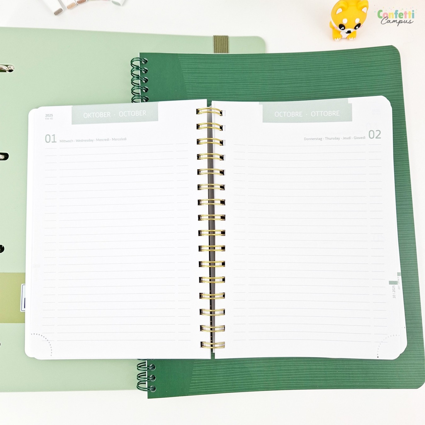 Brunnen Agenda Dagplanner A5 2025-2026 12 mnd Little Plants-1