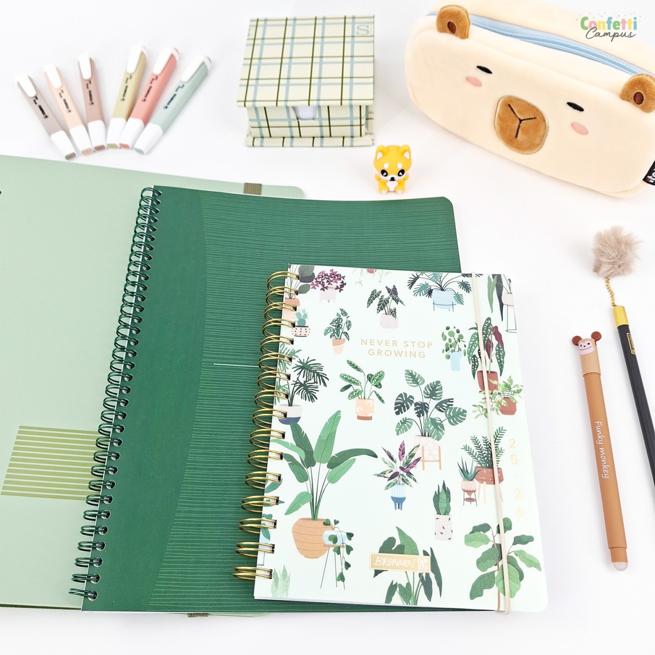 Brunnen Agenda Dagplanner A5 2025-2026 12 mnd Little Plants-1