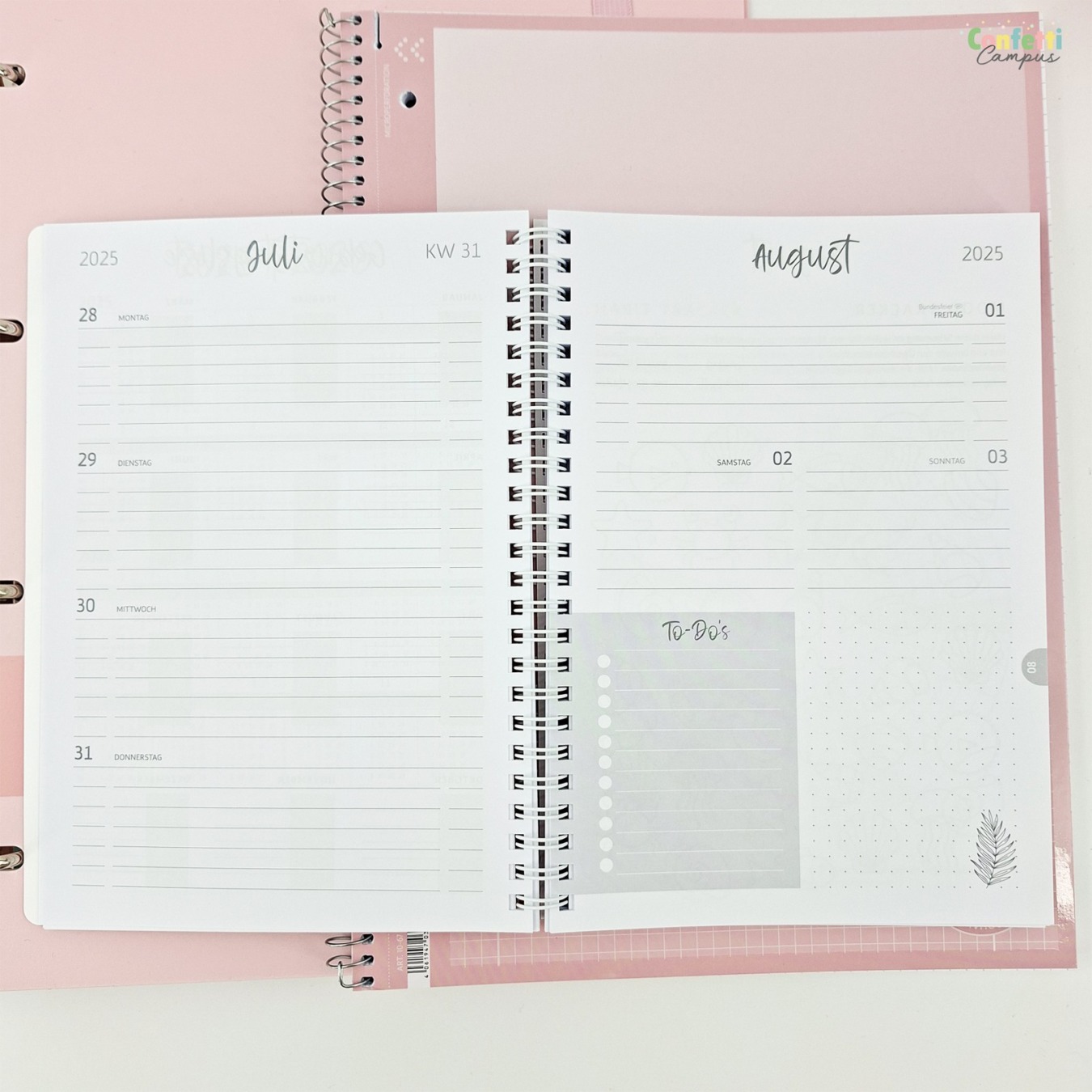 Brunnen Agenda Weekplanner A5 2026-2026 12 mnd Binnenkant