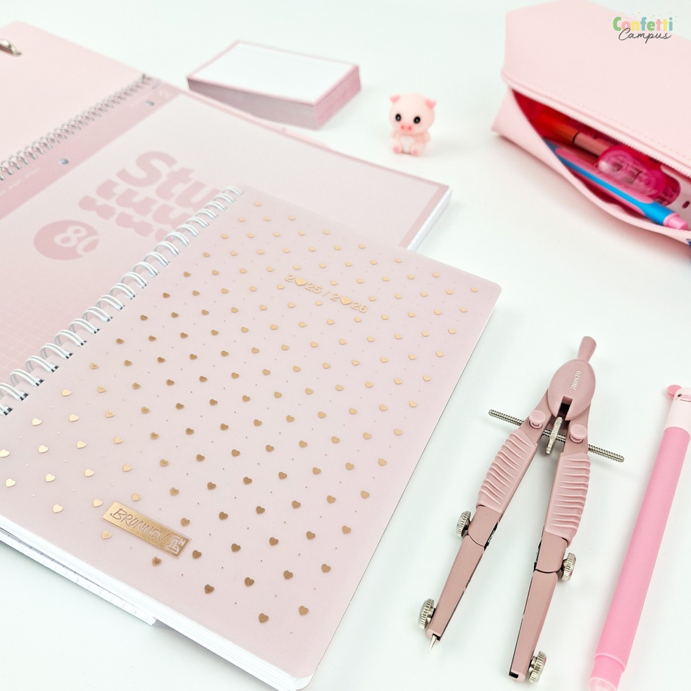 Brunnen Agenda Weekplanner A5 2026-2026 12 mnd Pink Dots