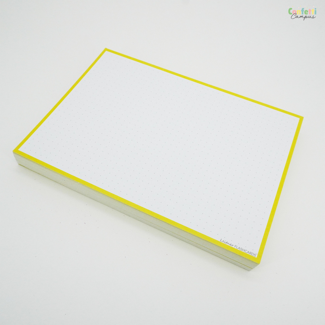 Leitner Flashcards A5 Dotted Geel