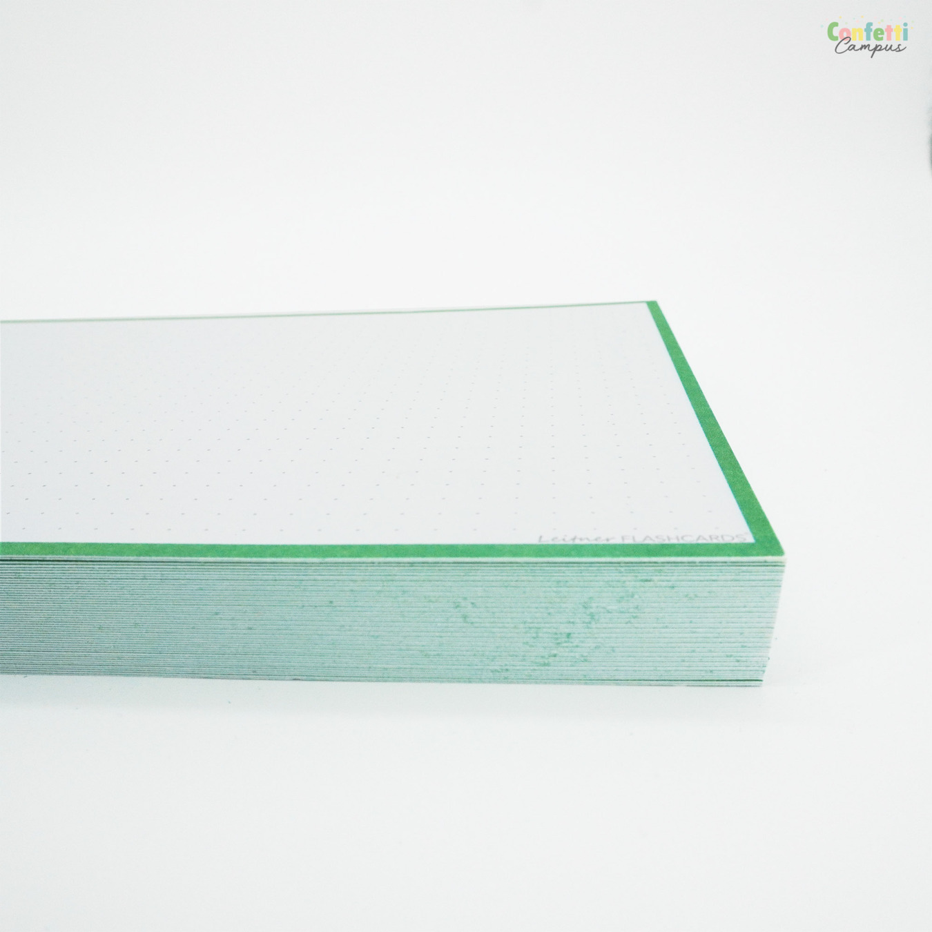 Leitner Flashcards A5 Dotted Groen