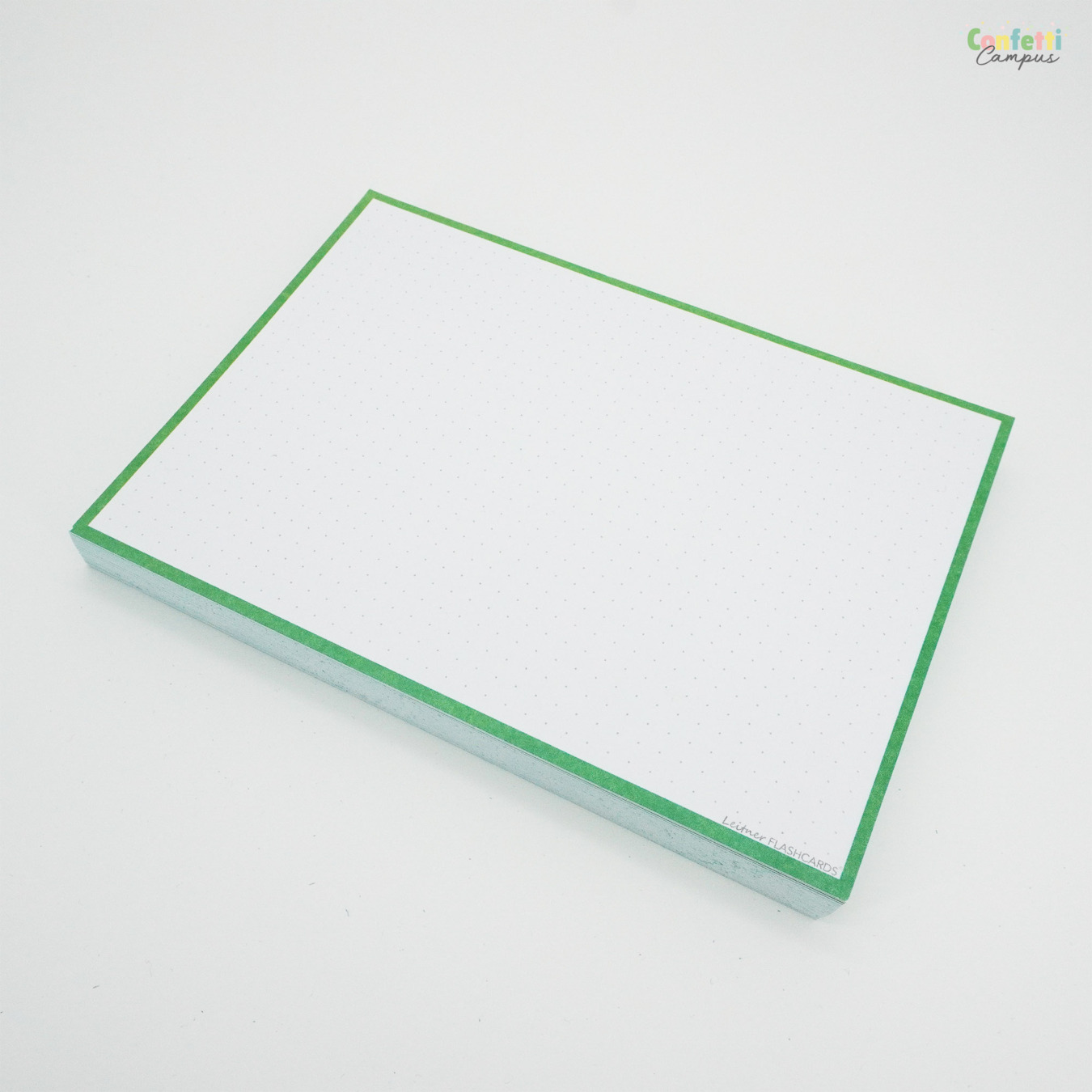 Leitner Flashcards A5 Dotted Groen