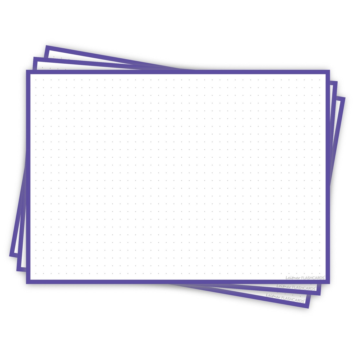 Leitner Flashcards A5 Dotted Paars