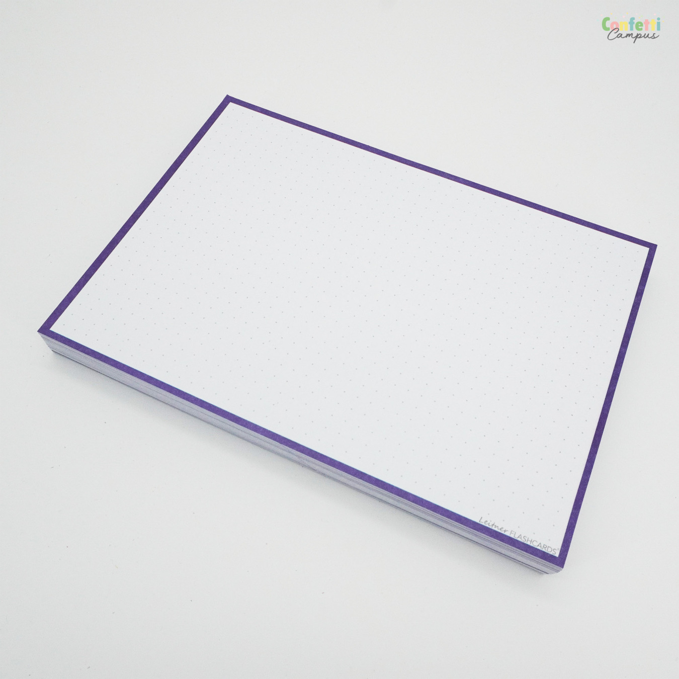 Leitner Flashcards A5 Dotted Paars