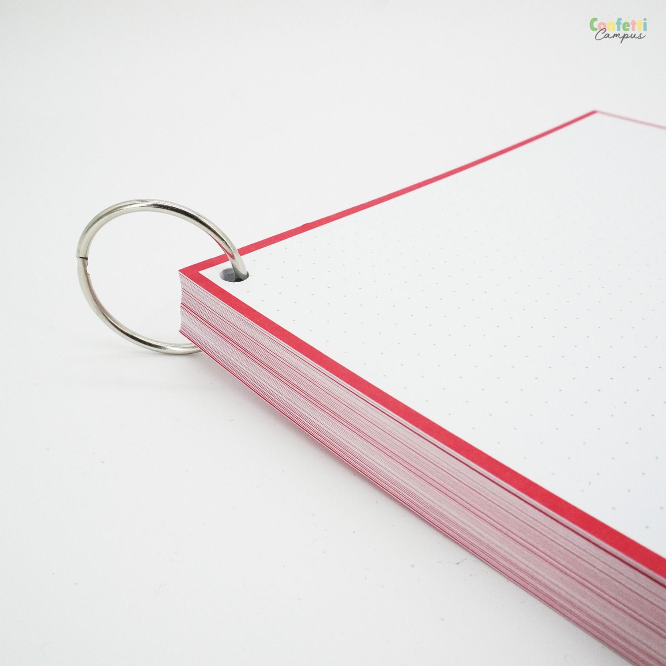 Leitner Flashcards A5 Dotted Rood