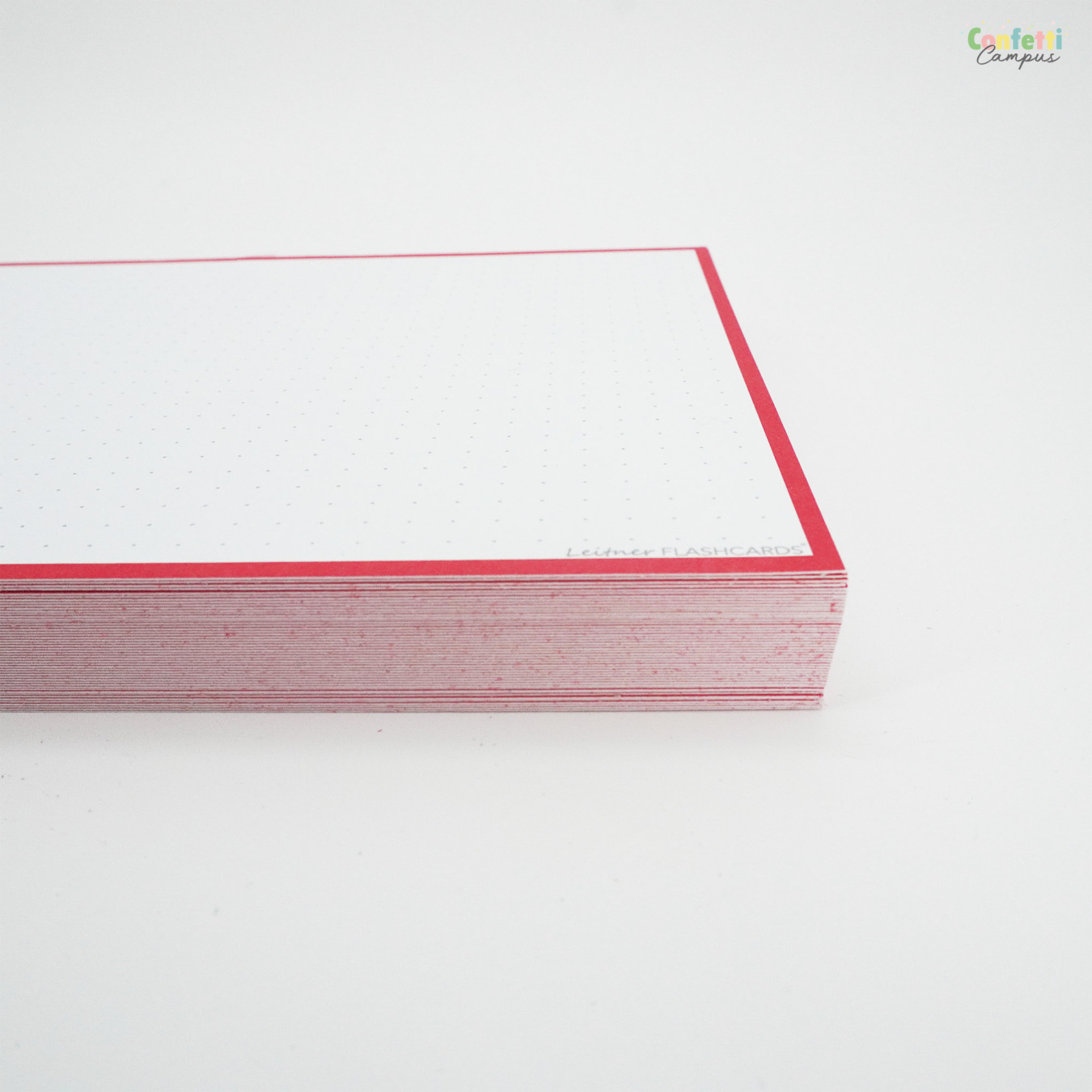 Leitner Flashcards A5 Dotted Rood