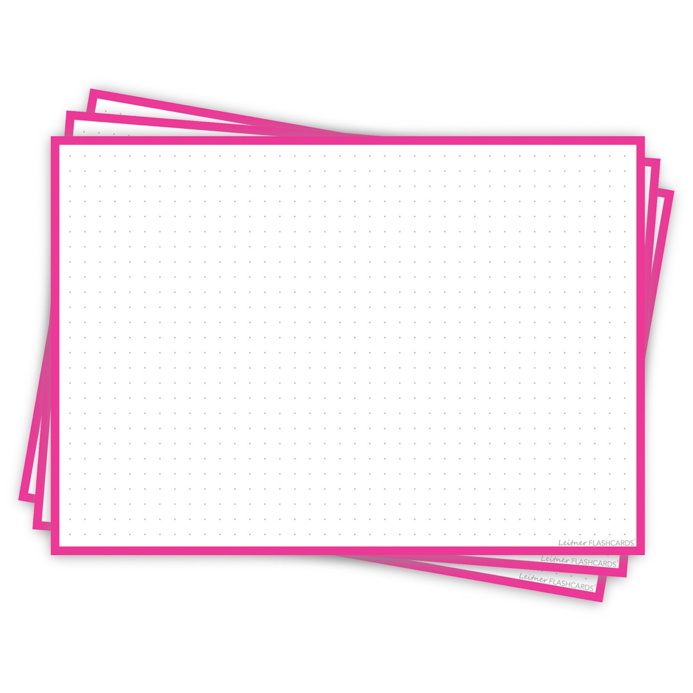Leitner Flashcards A5 Dotted Roze