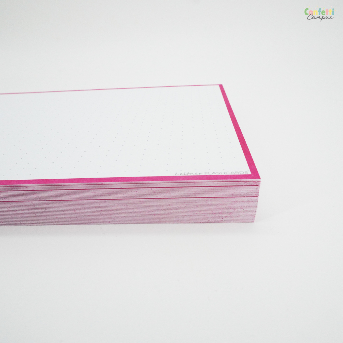 Leitner Flashcards A5 Dotted Roze