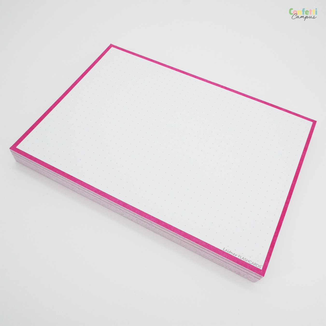 Leitner Flashcards A5 Dotted Roze