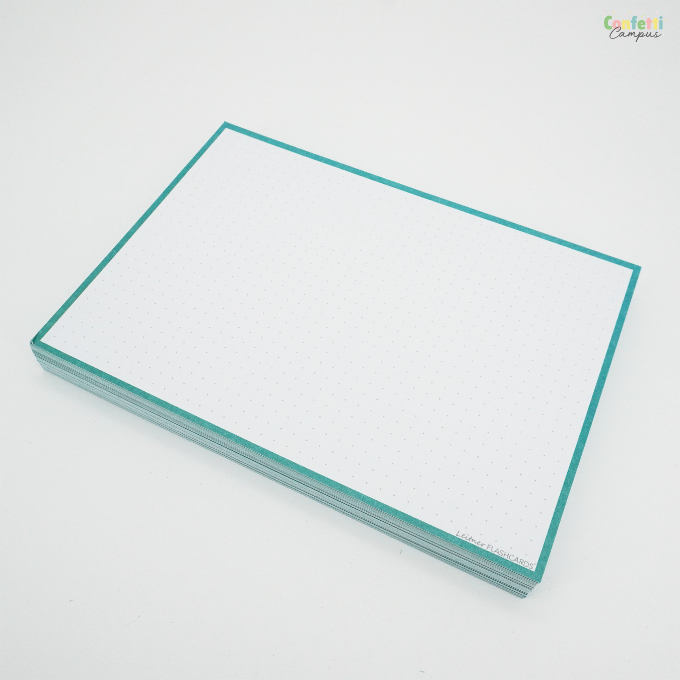 Leitner Flashcards A5 Dotted Turquoise