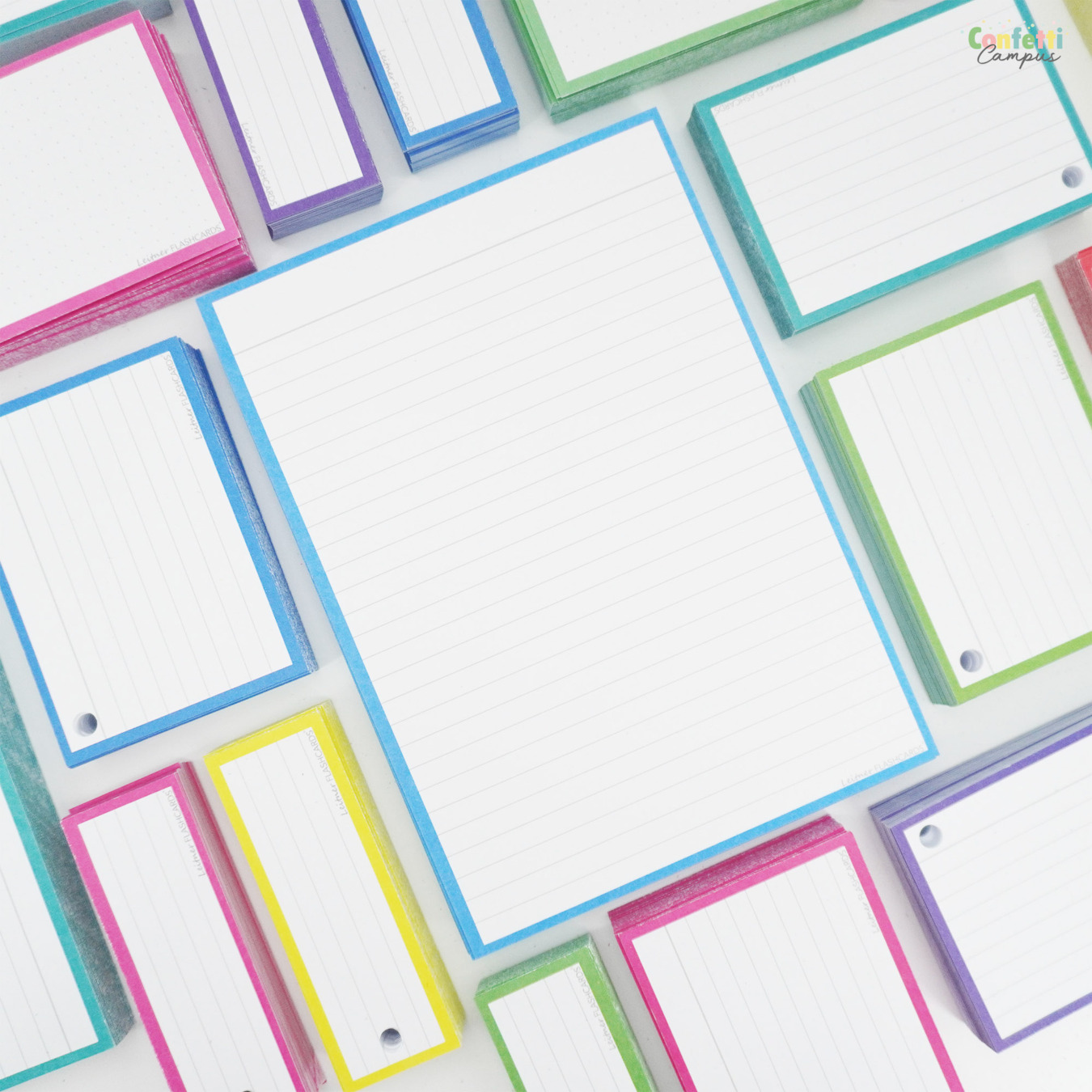 Leitner Flashcards A5 Gelinieerd Blauw