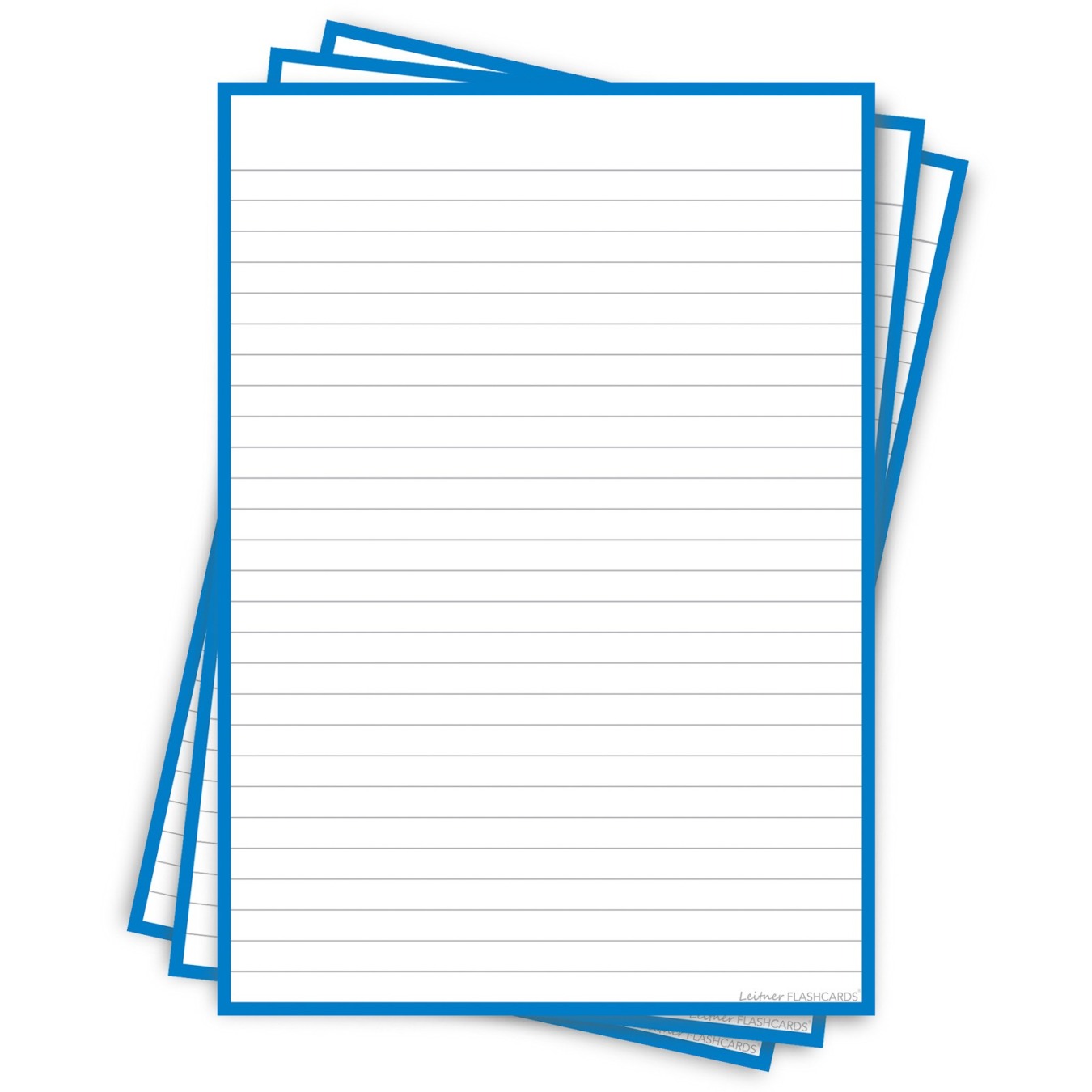 Leitner Flashcards A5 Gelinieerd Blauw