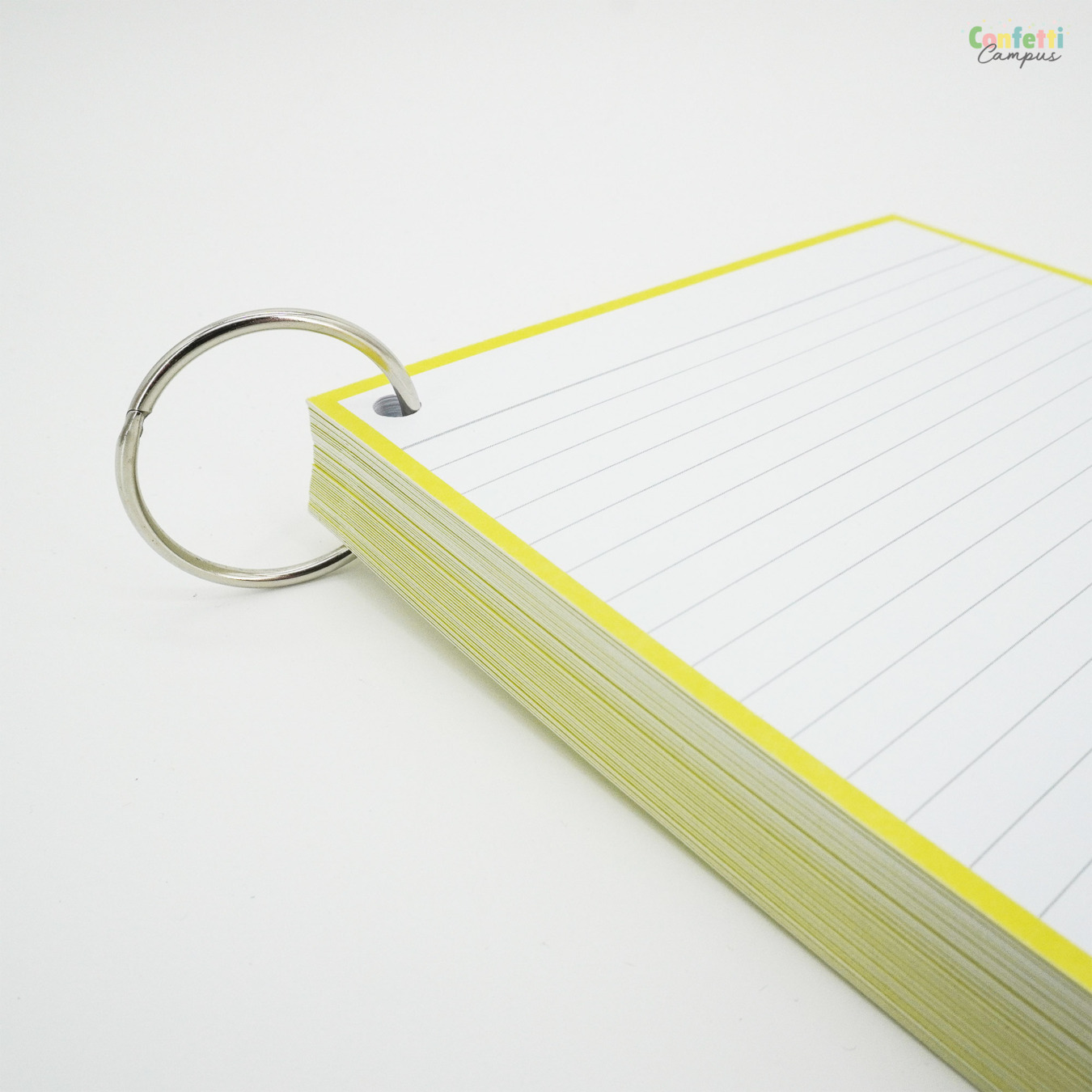 Leitner Flashcards A5 Gelinieerd Geel