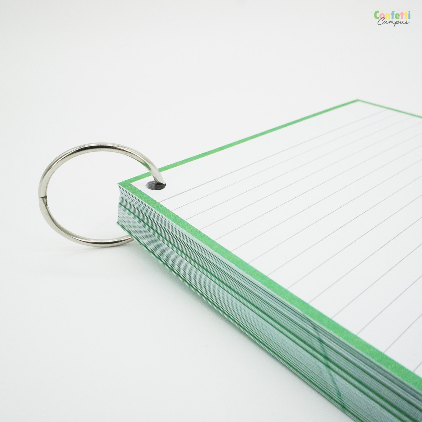 Leitner Flashcards A5 Gelinieerd Groen