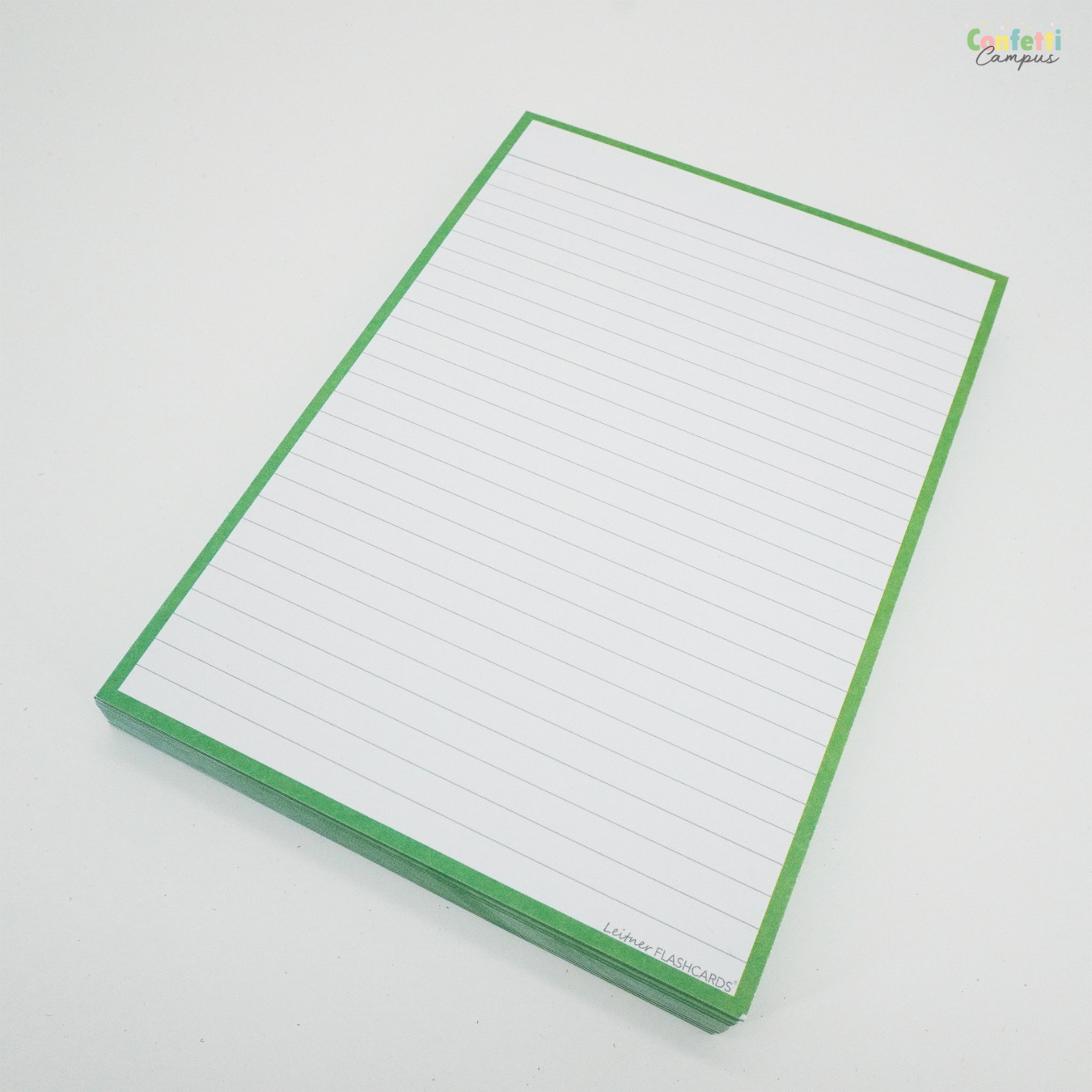 Leitner Flashcards A5 Gelinieerd Groen