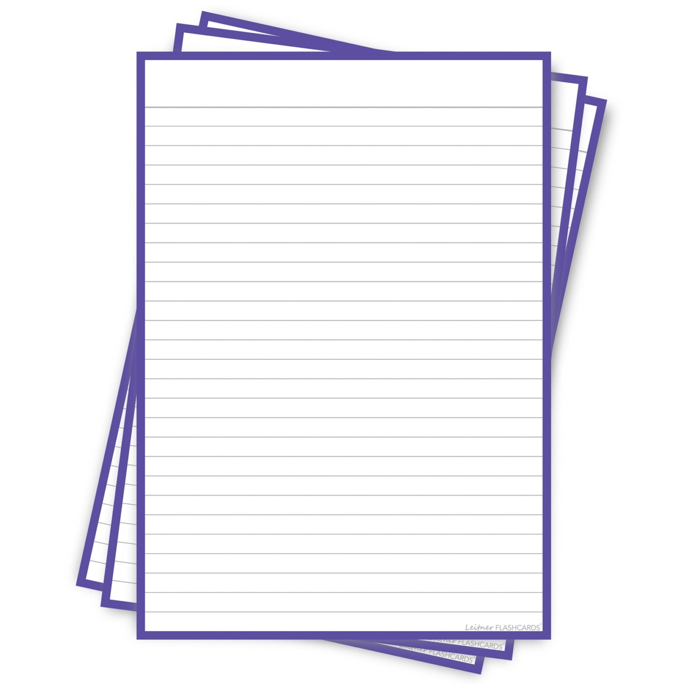 Leitner Flashcards A5 Gelinieerd Paars