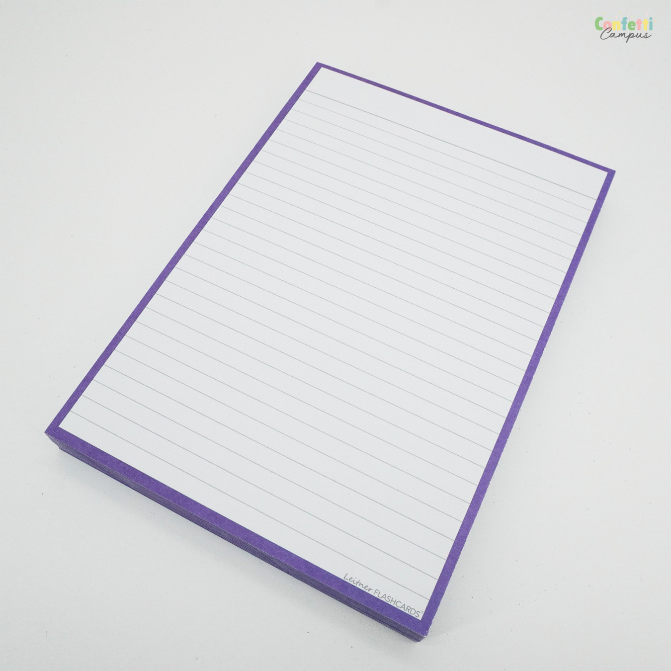 Leitner Flashcards A5 Gelinieerd Paars