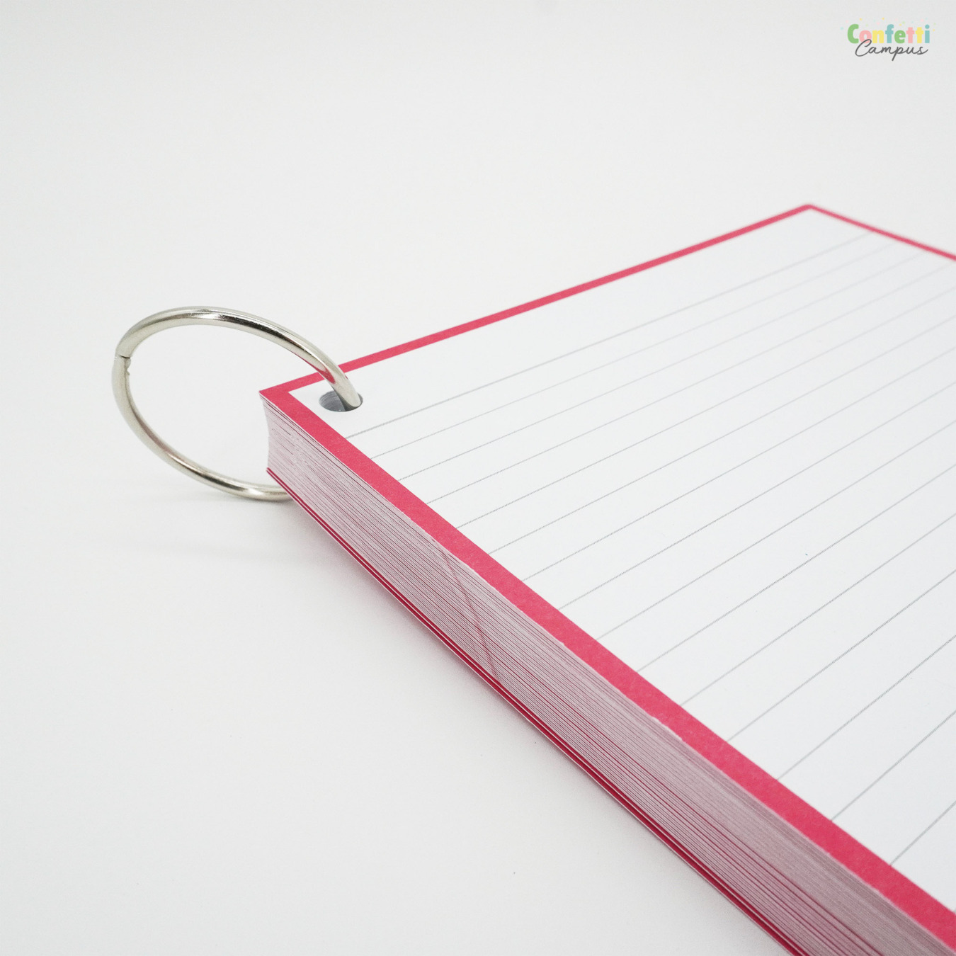 Leitner Flashcards A5 Gelinieerd Rood