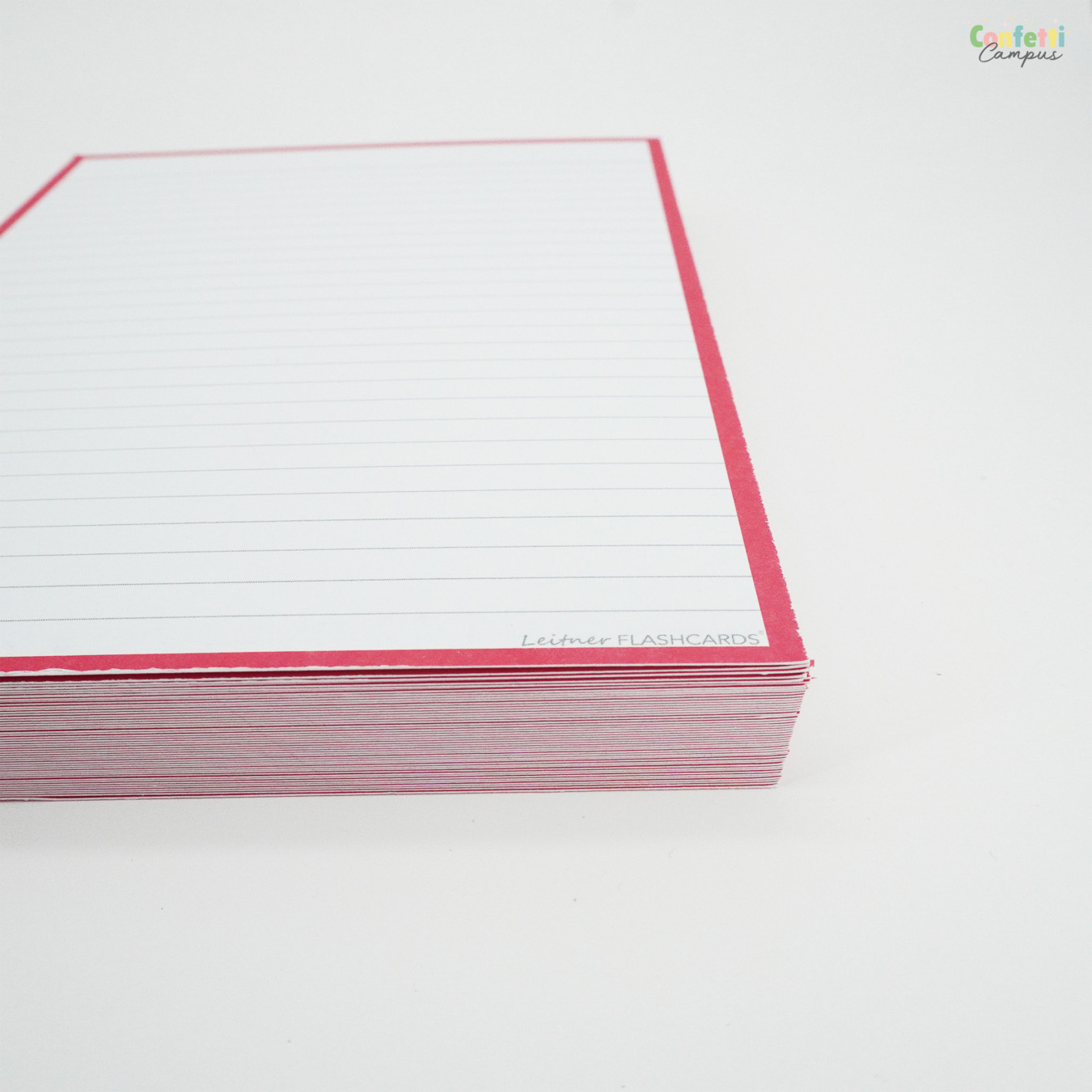 Leitner Flashcards A5 Gelinieerd Rood