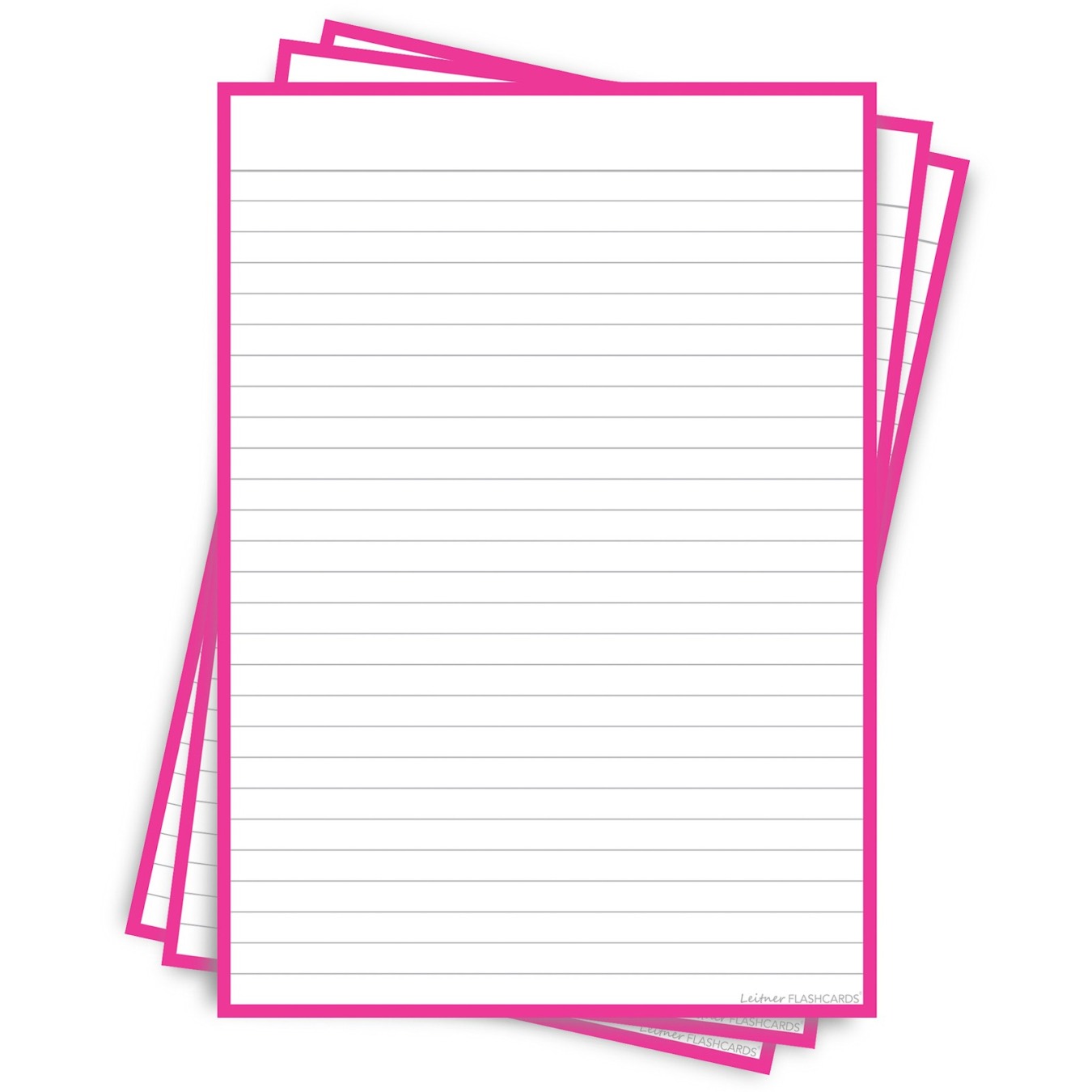 Leitner Flashcards A5 Gelinieerd Roze