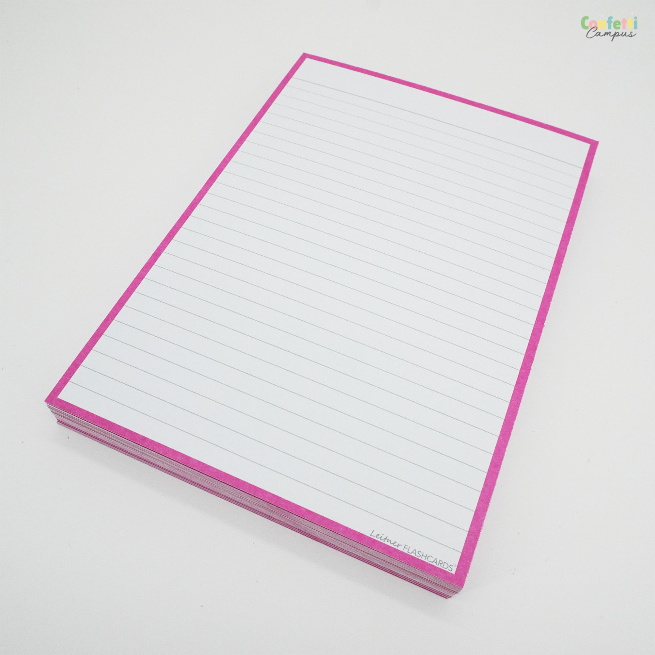 Leitner Flashcards A5 Gelinieerd Roze