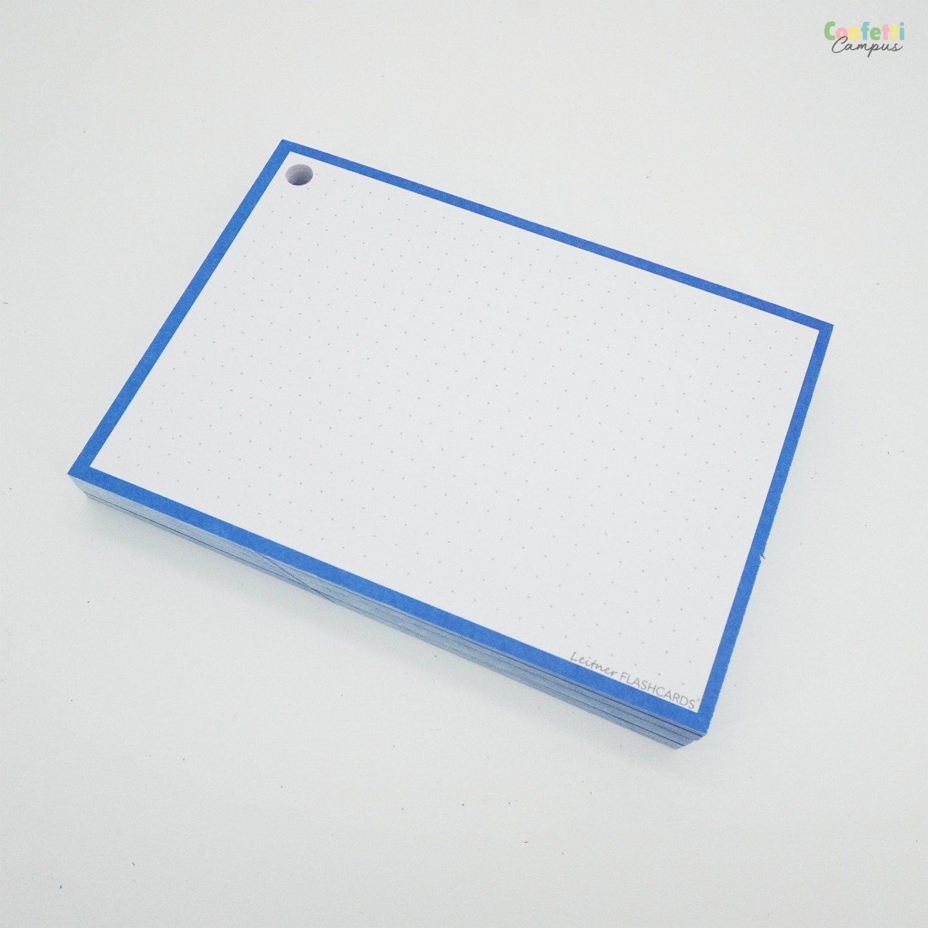 Leitner Flashcards A6 Dotted Blauw