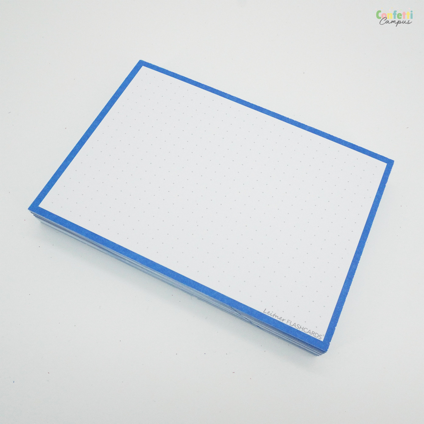 Leitner Flashcards A6 Dotted Blauw