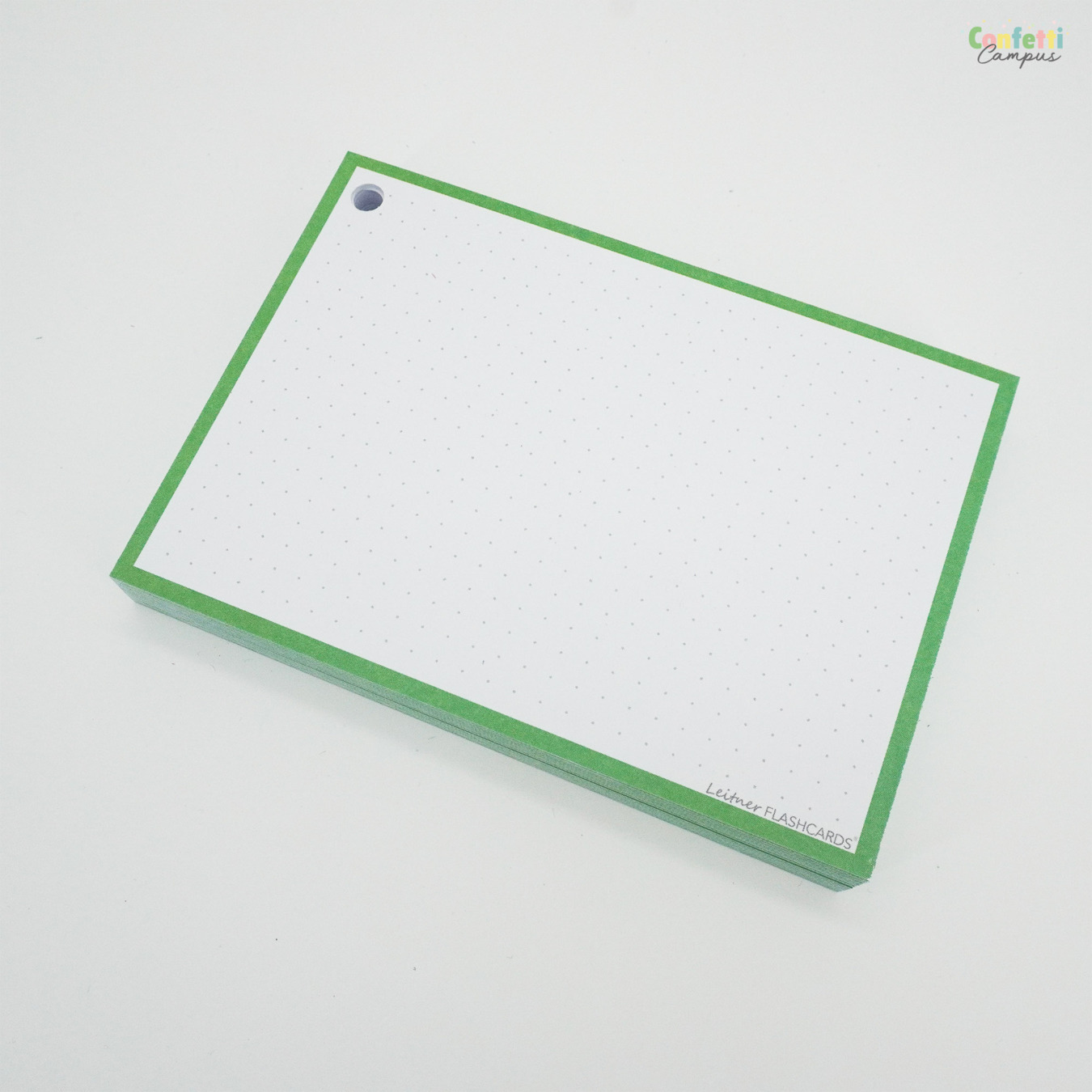 Leitner Flashcards A6 Dotted Groen