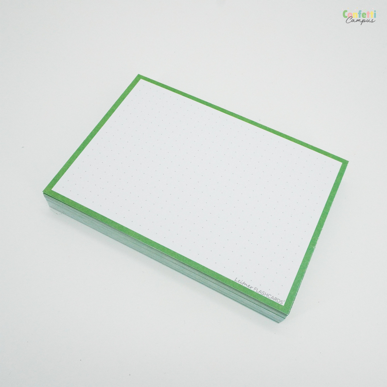Leitner Flashcards A6 Dotted Groen